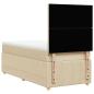 Preview: Boxspringbett mit Matratze Creme 90x200 cm Stoff
