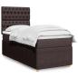 Preview: ARDEBO.de - Boxspringbett mit Matratze Dunkelbraun 90x200 cm Stoff