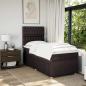 Preview: Boxspringbett mit Matratze Dunkelbraun 90x200 cm Stoff