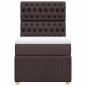 Preview: Boxspringbett mit Matratze Dunkelbraun 90x200 cm Stoff