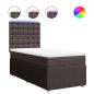 Preview: Boxspringbett mit Matratze Dunkelbraun 90x200 cm Stoff
