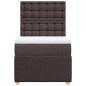 Preview: Boxspringbett mit Matratze Dunkelbraun 90x200 cm Stoff