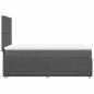 Preview: Boxspringbett mit Matratze Dunkelgrau 100x200 cm Stoff