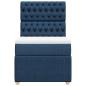 Preview: Boxspringbett mit Matratze Blau 100x200 cm Stoff