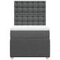 Preview: Boxspringbett mit Matratze Dunkelgrau 100x200 cm Stoff