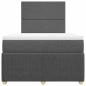 Preview: Boxspringbett mit Matratze Dunkelgrau 120x190 cm Stoff