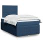 Preview: ARDEBO.de - Boxspringbett mit Matratze Blau 120x190 cm Stoff