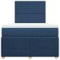 Preview: Boxspringbett mit Matratze Blau 120x190 cm Stoff