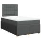 Preview: Boxspringbett mit Matratze Dunkelgrau 120x190 cm Stoff