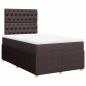 Preview: Boxspringbett mit Matratze Dunkelbraun 120x190 cm Stoff