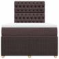 Preview: Boxspringbett mit Matratze Dunkelbraun 120x190 cm Stoff