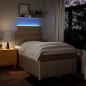 Preview: Boxspringbett mit Matratze Creme 120x190 cm Stoff
