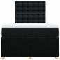 Preview: ARDEBO.de - Boxspringbett mit Matratze Schwarz 120x190 cm Stoff