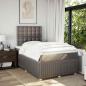 Preview: ARDEBO.de - Boxspringbett mit Matratze Taupe 120x190 cm Stoff