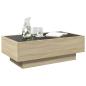 Preview: LED-Couchtisch Sonoma Eiche 90x50x30 cm Holzwerkstoff