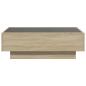 Preview: LED-Couchtisch Sonoma Eiche 90x50x30 cm Holzwerkstoff