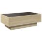 Preview: LED-Couchtisch Sonoma Eiche 90x50x30 cm Holzwerkstoff