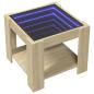 Preview: LED-Couchtisch Sonoma Eiche 53x53x45 cm Holzwerkstoff