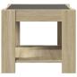 Preview: LED-Couchtisch Sonoma Eiche 53x53x45 cm Holzwerkstoff