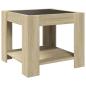Preview: LED-Couchtisch Sonoma Eiche 53x53x45 cm Holzwerkstoff