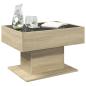 Preview: LED-Couchtisch Sonoma Eiche 70x50x45 cm Holzwerkstoff