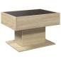 Preview: LED-Couchtisch Sonoma Eiche 70x50x45 cm Holzwerkstoff