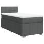 Preview: Boxspringbett mit Matratze Dunkelgrau 80x200 cm Stoff