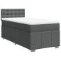 Preview: Boxspringbett mit Matratze Dunkelgrau 80x200 cm Stoff