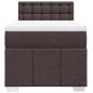 Preview: Boxspringbett mit Matratze Dunkelbraun 80x200 cm Stoff