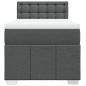Preview: Boxspringbett mit Matratze Dunkelgrau 90x190 cm Stoff