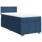 Preview: Boxspringbett mit Matratze Blau 90x200 cm Stoff