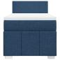 Preview: Boxspringbett mit Matratze Blau 90x200 cm Stoff