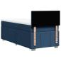 Preview: Boxspringbett mit Matratze Blau 90x200 cm Stoff