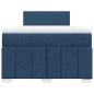 Preview: Boxspringbett mit Matratze Blau 120x200 cm Stoff