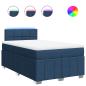 Preview: Boxspringbett mit Matratze Blau 120x200 cm Stoff