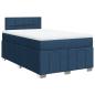 Preview: Boxspringbett mit Matratze Blau 120x200 cm Stoff