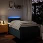 Preview: Boxspringbett mit Matratze Blau 120x200 cm Stoff