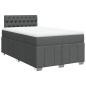 Preview: Boxspringbett mit Matratze Dunkelgrau 120x200 cm Stoff