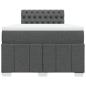 Preview: Boxspringbett mit Matratze Dunkelgrau 120x200 cm Stoff