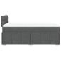 Preview: Boxspringbett mit Matratze Dunkelgrau 120x200 cm Stoff
