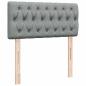 Preview: Boxspringbett mit Matratze Hellgrau 90x200 cm Stoff