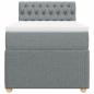 Preview: Boxspringbett mit Matratze Hellgrau 90x200 cm Stoff