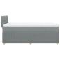 Preview: Boxspringbett mit Matratze Hellgrau 90x200 cm Stoff
