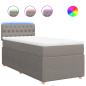 Preview: Boxspringbett mit Matratze Taupe 90x200 cm Stoff