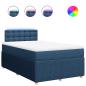 Preview: Boxspringbett mit Matratze Blau 120x190 cm Stoff