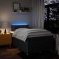 Preview: Boxspringbett mit Matratze Blau 120x190 cm Stoff