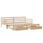 Preview: Tagesbett Ausziehbar mit Schubladen ohne Matratze 90x200 cm