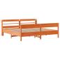 Preview: Massivholzbett ohne Matratze Wachsbraun 180x200 Kiefernholz