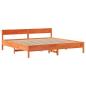 Preview: Massivholzbett ohne Matratze Wachsbraun 180x200 Kiefernholz