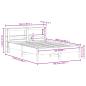 Preview: Massivholzbett ohne Matratze Wachsbraun 160x200 Kiefernholz